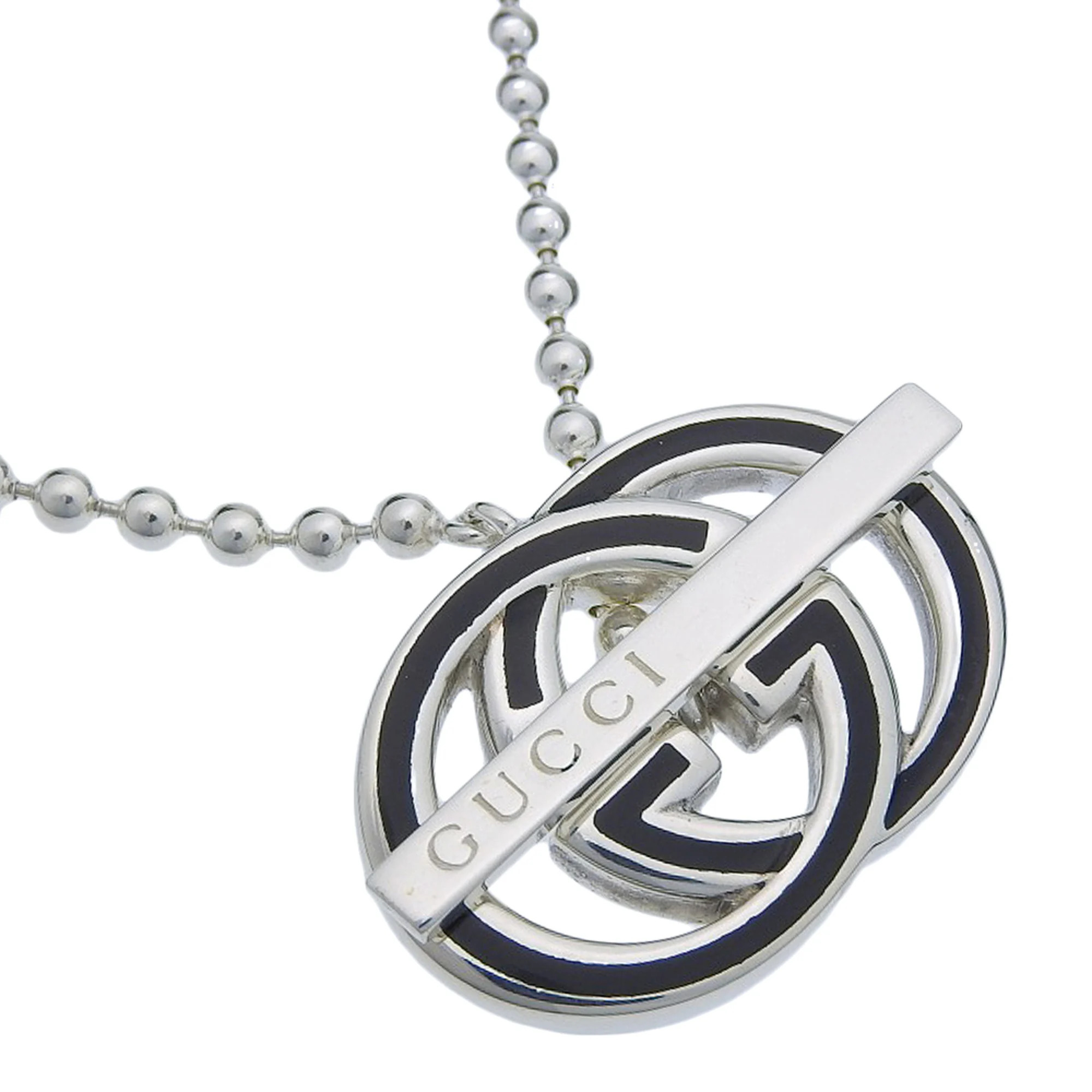 Gucci Interlocking Necklace, Ball Chain, Sterling Silver 925, Approx. 38.8g, ...